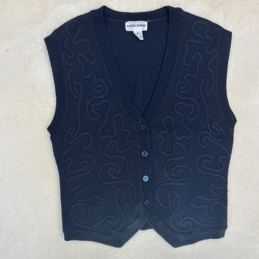 Vintage Navy Blue Dark Academia Soft Grunge Fairy Core Sweater Vest